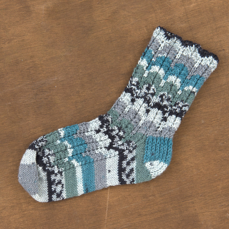 毛糸ひと玉を編みきろう 棒針で編むスクエアヒールの靴下とアンクルウォーマー／スクエアヒールの靴下